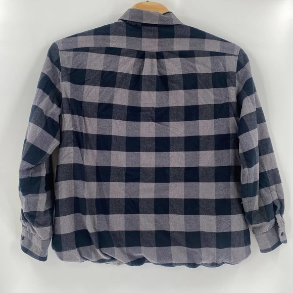 Vineyard Vines 2XL Black Gray Plaid Long Sleeve Button Down Heavy Thick Flannel‎ - Picture 7 of 7